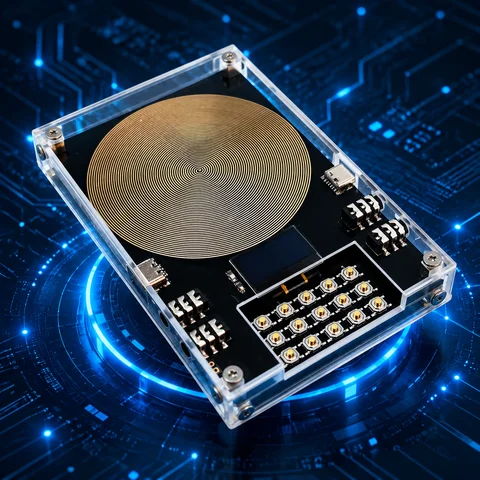4CH 0.01-500KHz High-Precision 7.83 Resonance Generator Ultra Low Frequency OLED Generator Resonator Meditation Sleep Aid Device
