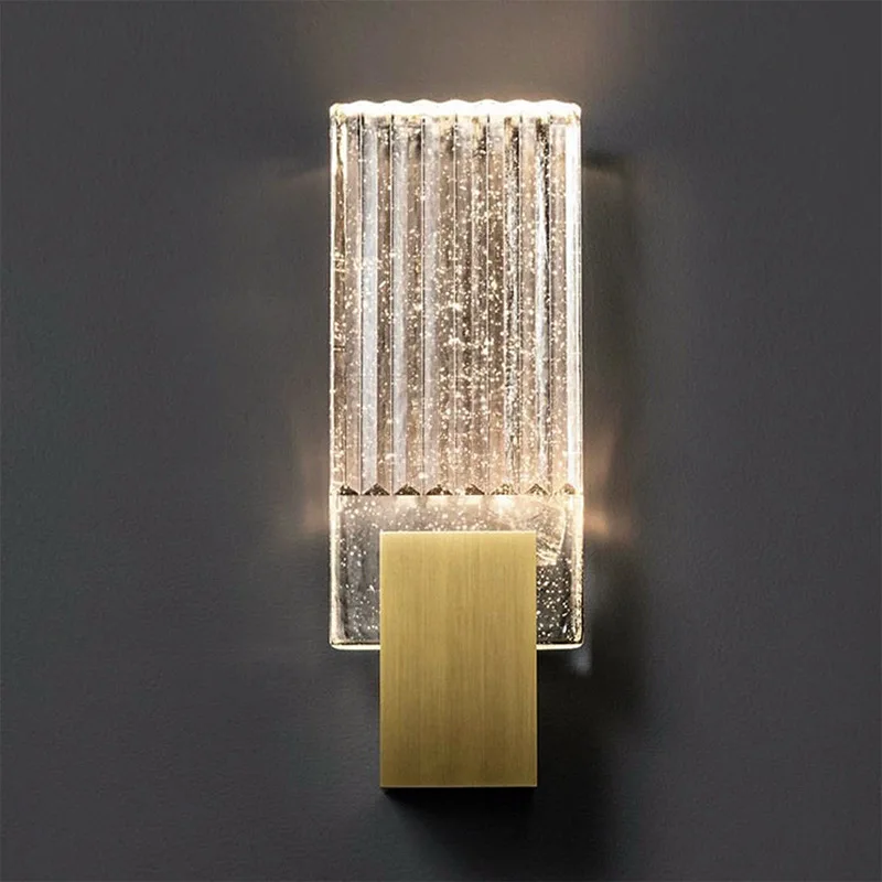 Imagem -02 - Modern Gold Indoor Wall Sconces Iluminação Led Bolha de Cristal Sala de Estar tv de Fundo Quarto Corredor Home Decor