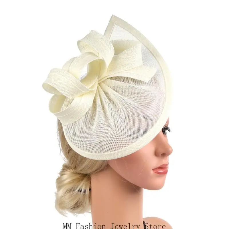 D0UB Trendy Mesh Hat Wedding Headwear for Men and Women's Outdoor Party Adventures