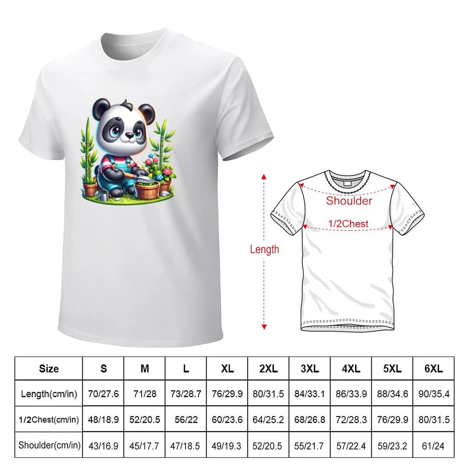 Panda's Green Thumb T-Shirt quick drying Short sleeve tee mens big and tall t shirts