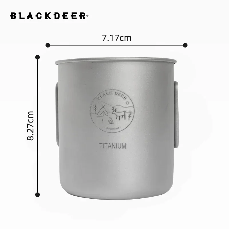 BLACKDEER Camping Supplies Titanium Cup Bowel Titanium Tableware Outdoor Coffee Cup Mug Picnic Set Folding Camping Cookware