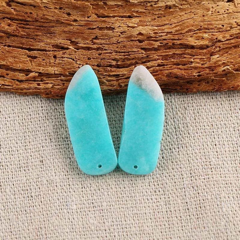 B&F Amazonite Earring Beads for Jewelry Making, Handmade Natural stones beads, Stones for jewelry Making Supplies