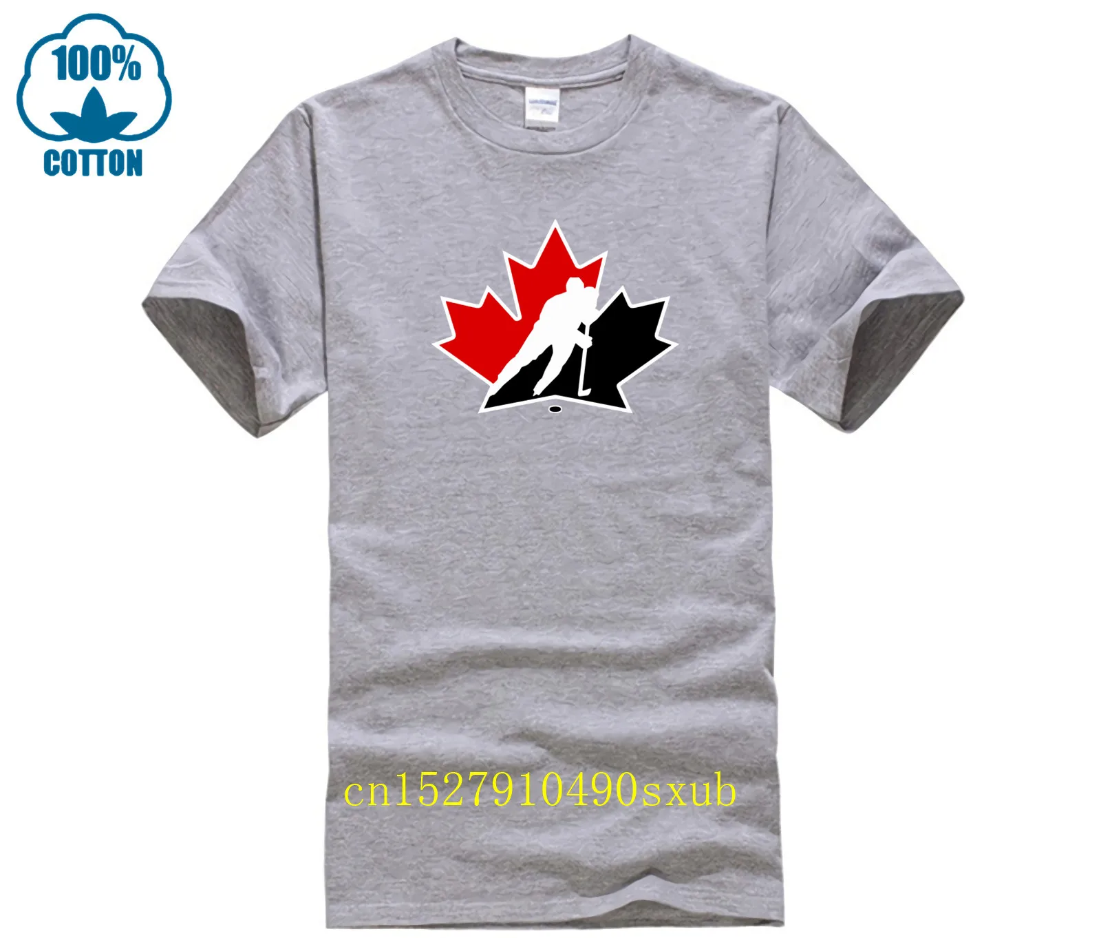 Men\'s Print Casual 100% Cotton T-Shirt Popular CANADA Ice Hockey Team T Shirt Cotton New