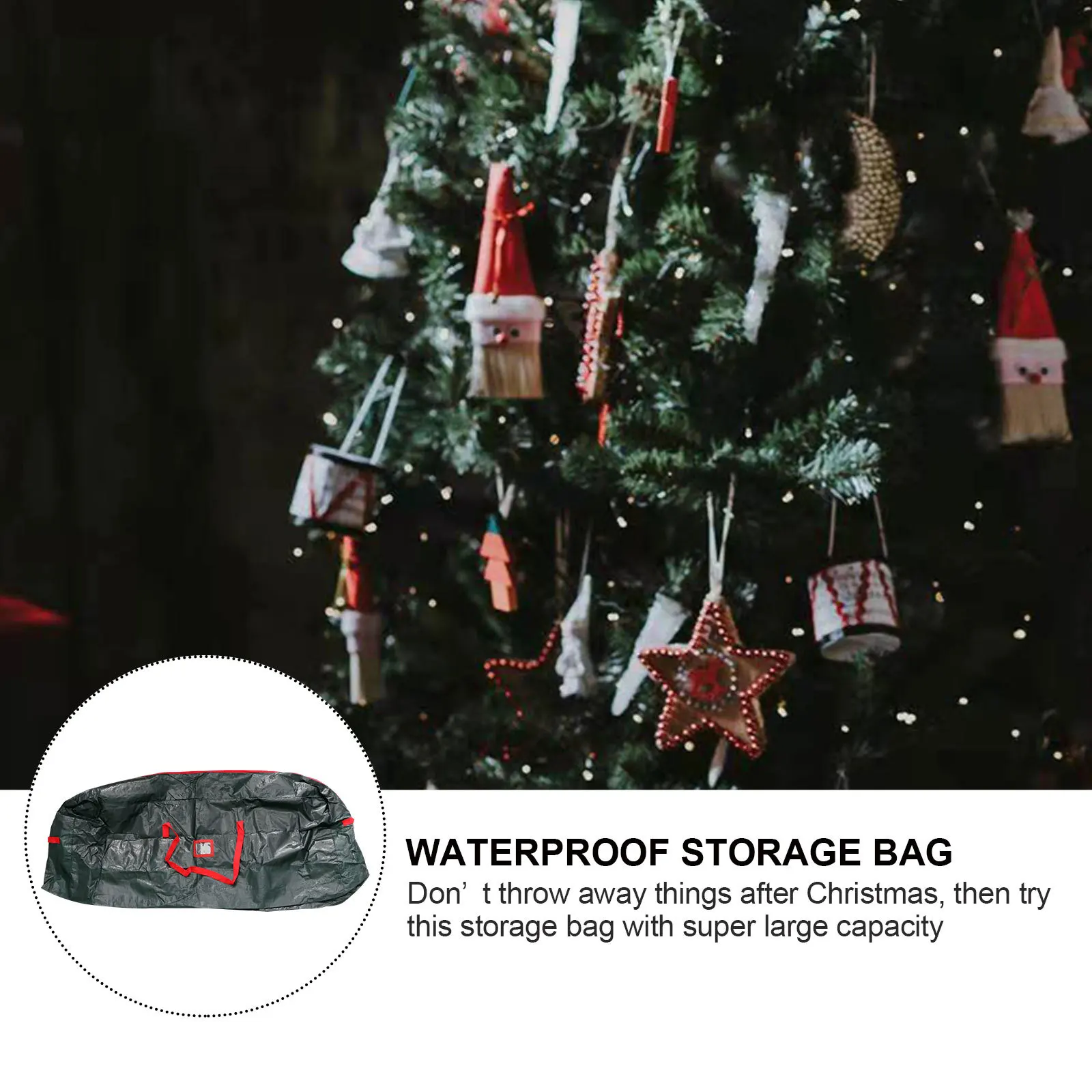 

1Pcs Christmas Tree Storage Bag Super Large Capacity Waterproof Outdoor Household Xmas Tree Pouch Dustproof Zipper Party