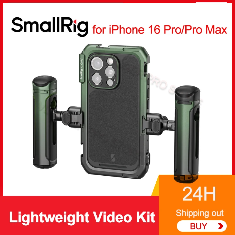 SmallRig x Brandon Li Mobile Lightweight Video Kit for iPhone 16 Pro/Pro Max Dual-Handheld Shooting Mobile Video Cage 5001/5002