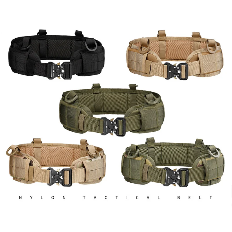 

Nylon Tactical Belt Men's Military Belt Outdoor Hunting Alloy Buckle Marine Corps Canvas Belt for Men with Quick Release Buckle