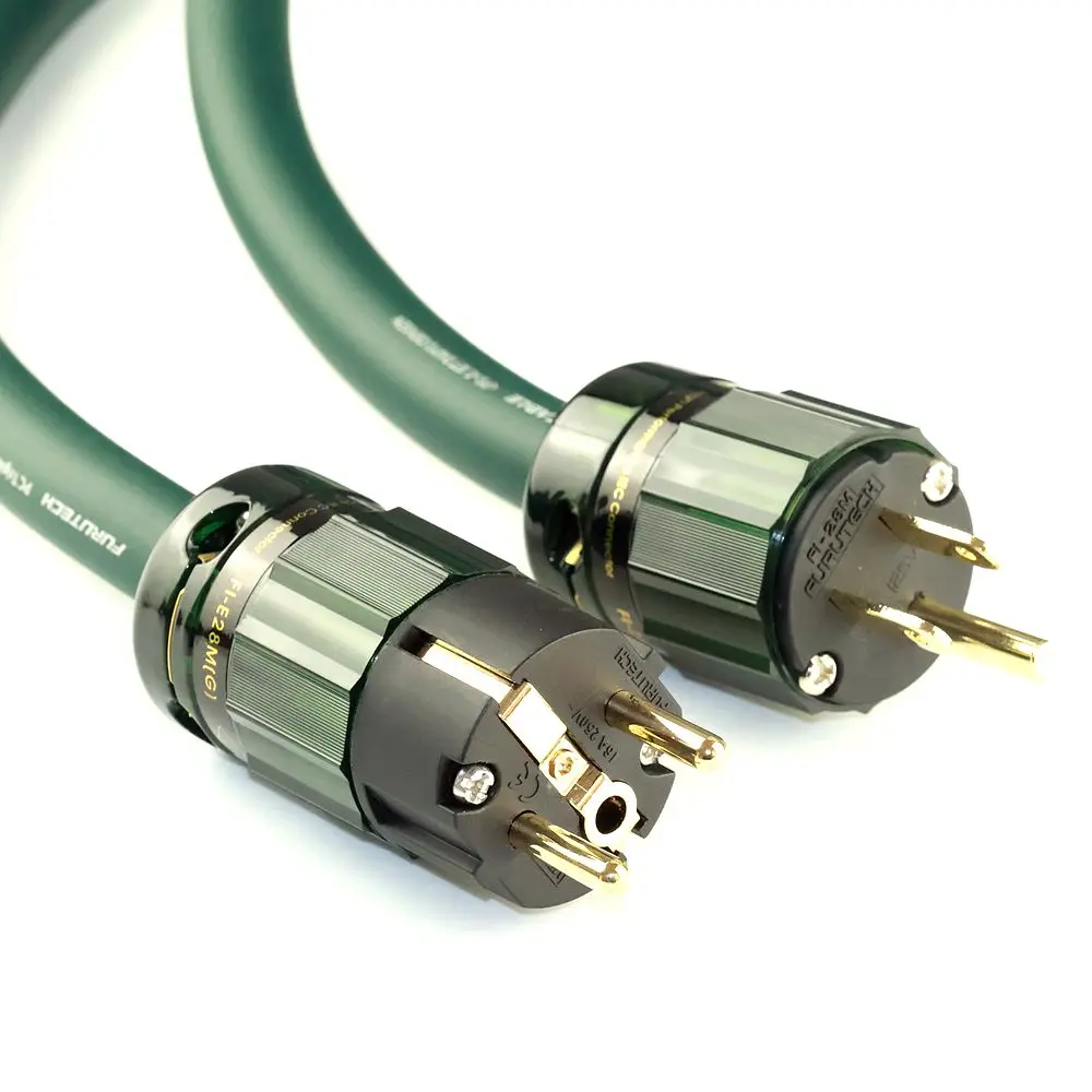 iFurutech FP-S35TC HiFi Power Cable Alpha PC Triple C  Gold Plated EU US Plug Audiophile Audio Cord for Amplifier DAC CD Player