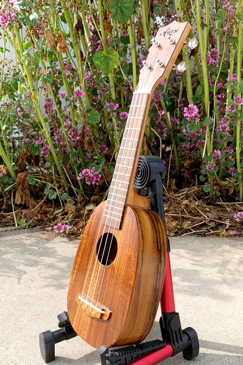 All Solid Koa 21 Inch Soprano Pineapple Professional Ukulele Handmade Ukelele Guitar For Professional Stage Performance