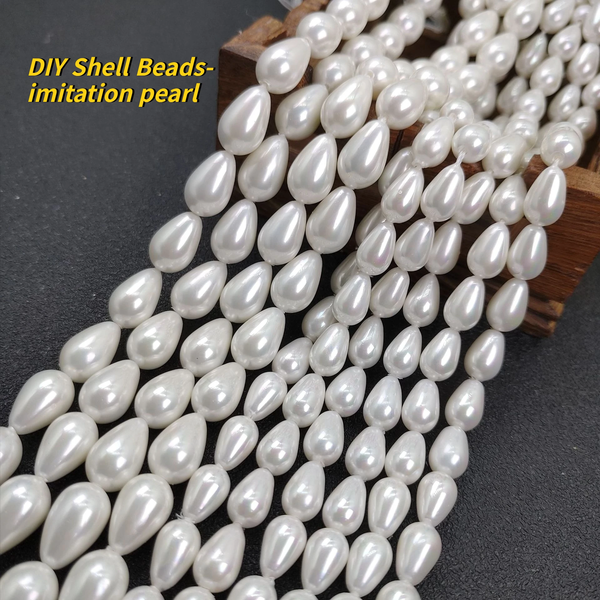

DIY Simulated Pearl Shell Powder Imitation Pearl Drop Shaped Beads For Jewelry Making DIY Necklace Earrings Chains Accessory