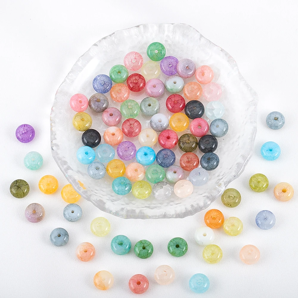 50 Stück/Beutel 5x8mm Mehrfarbige Glasperlen, lichtbeständig, für DIY Armbänder, Halsketten, Schmuckherstellung, Zubehör – Detail 6