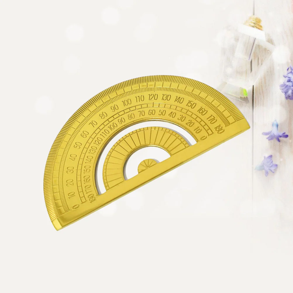 Small Size Ruler Compact School Stationery Geometry Protractor Triangular Stainless Steel Drafting Tools