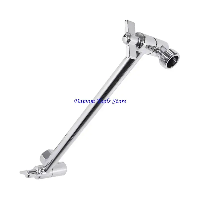 57BE Adjustable Shower Arm Replacement Stainless Steels Rainfalls Shower Head Extension Arm Adjustable Height Holder
