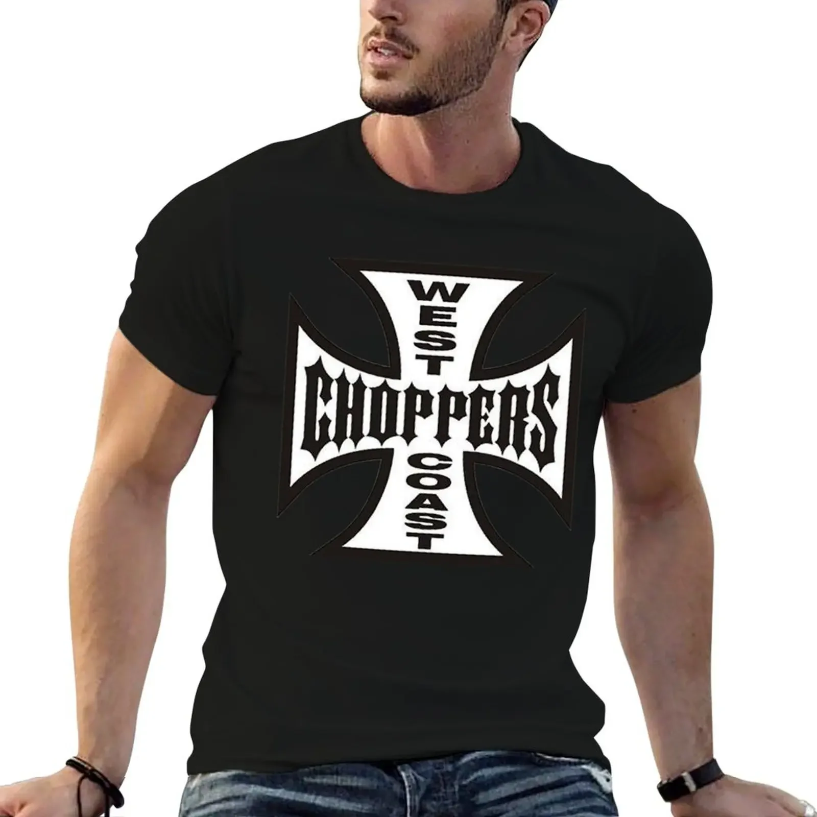 

the west -CHoPPerS- CoaSt- motorcycles factory merch T-Shirt cute clothes blanks custom t shirt fruit of the loom mens t shirts