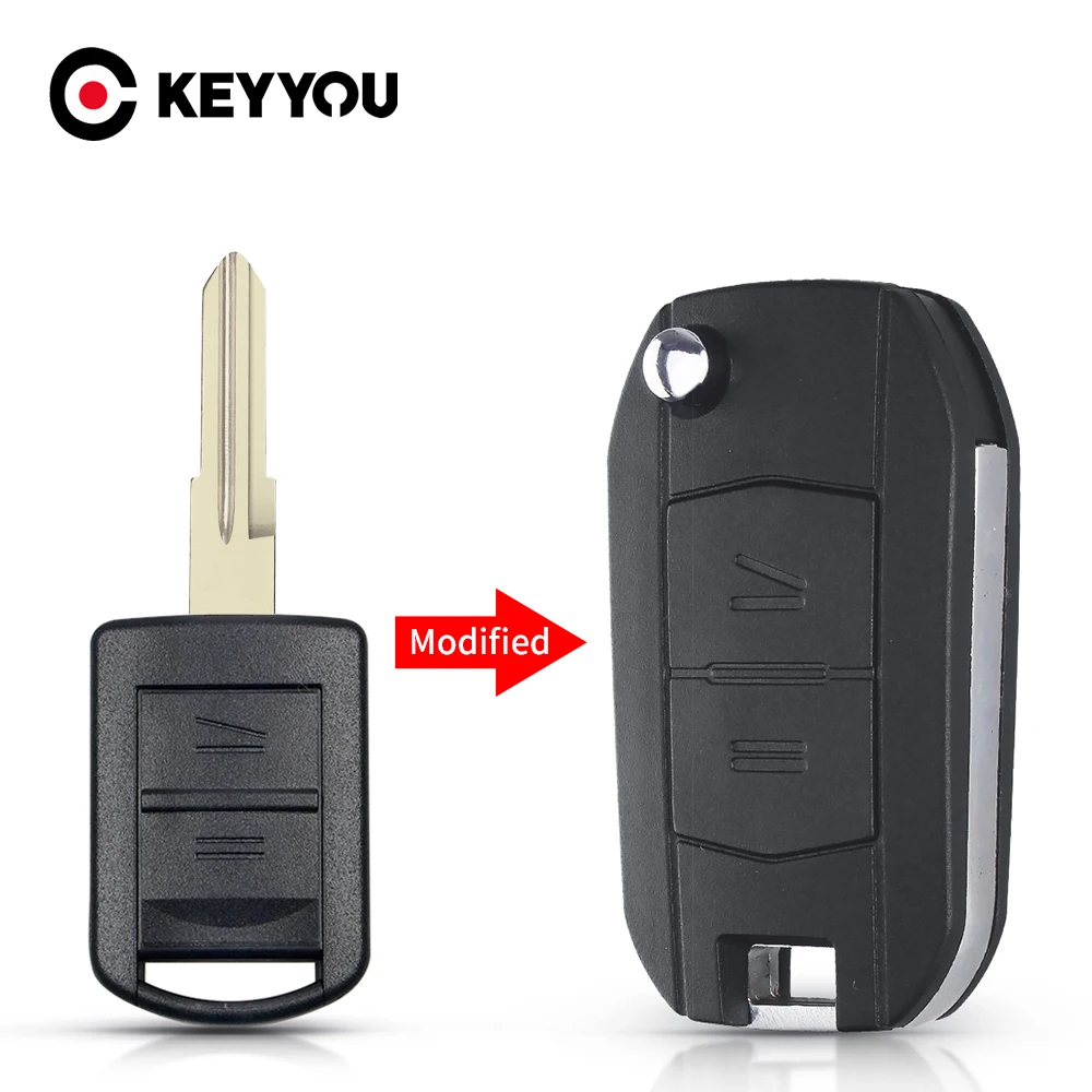 

KEYYOU Modified Flip Folding Remote Key Shell Case For Opel Astra H J g Corsa Insignia Zafira Vectra VAUXHALL