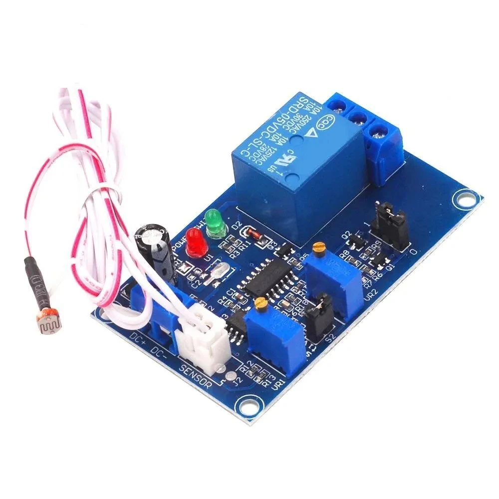 5V 12V 24V Light Photoswitch Sensor Switch LDR Photoresistor Relay Module Light Detection Photosensitive Sensor Board with cable