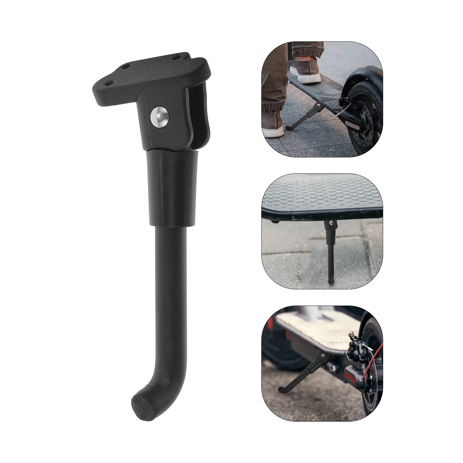 مسند سكوتر معدني قابل للاستبدال لوقوف السيارات للسكوتر الكهربائي، حامل جانبي قابل للفصل، متين ومقاوم للاهتراء، قوي