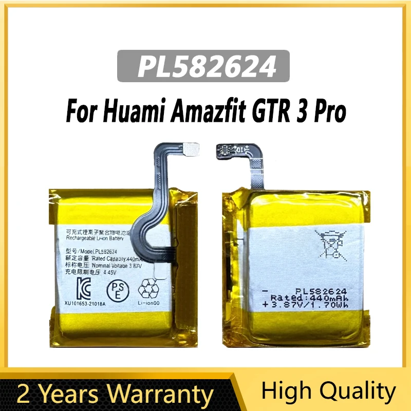 Bateria Li-ion para Huami Amazfit GTR 3 Pro 3Pro, GTR3 Pro, GTR3 Baterias de Relógio Inteligente, PL582624