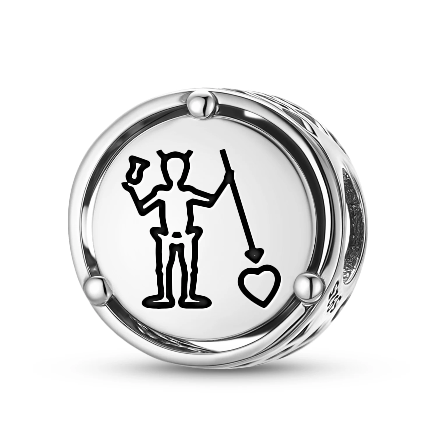 

Шарм из стерлингового серебра 925 пробы «Джолли Роджер» (флаг пиратов) «Черный Бородатый» для оригинального браслета, аксессуары для самостоятельного изготовления украшений, семейный бусинный элемент