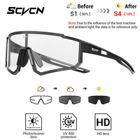 SCVCN New Outdoor Photochromic Protective Glasses Cycling Sunglasses MTB Bike Glasses Men Women Sports Bicycle UV400 Goggles