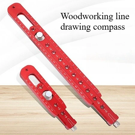 

Регулируемый компас для рисования из алюминиевого сплава для деревообрабатывающих инструментов Портативный прецизионный компас с метрическими и императорскими весами