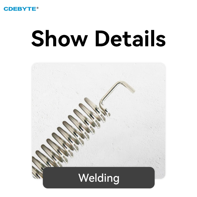 10pcs 433MHz 868MHz 915MHz Spring Antenna CDEBYTE 1.5dbi Silver Antenna Hunter With Welding Point Welding Point for Module