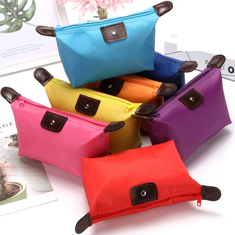 Portable Cosmetic Bag For Women Waterproof Travel Dumpling Storage Bags Handbag Pouch Mini Cute Toiletry Makeup Tote Bags Purses