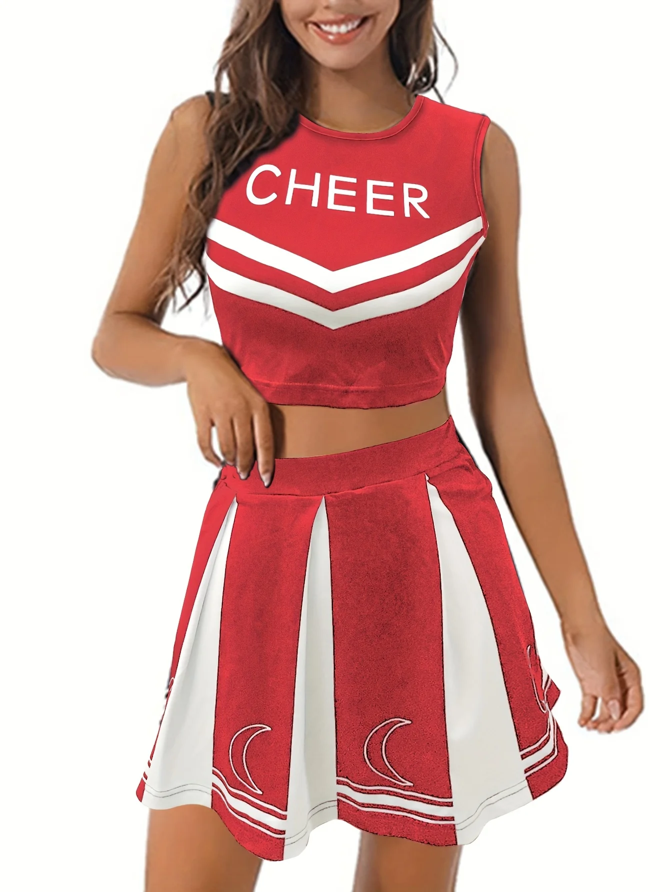 Women's Cheerleader sexy pompom Trendy Suit Team Performance cheerful costume Football uniform