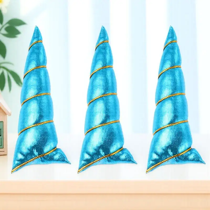 10Pcs Unicorn Headband Kids Headdress Accessories Creative Party Hair Hoop Comfortable Safe for Dancing Carnival Halloween Blue