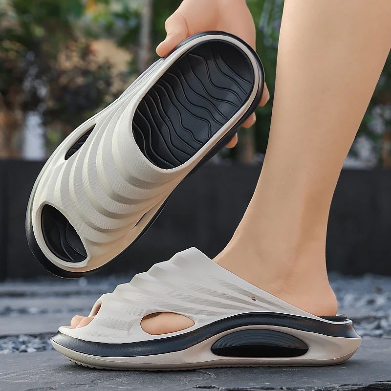 

Мужские уличные сандалии и шлепанцы для пляжа, повседневная обувь, новинка 2026 года, массажные тапочки, удобная подошва, большие размеры 36-45