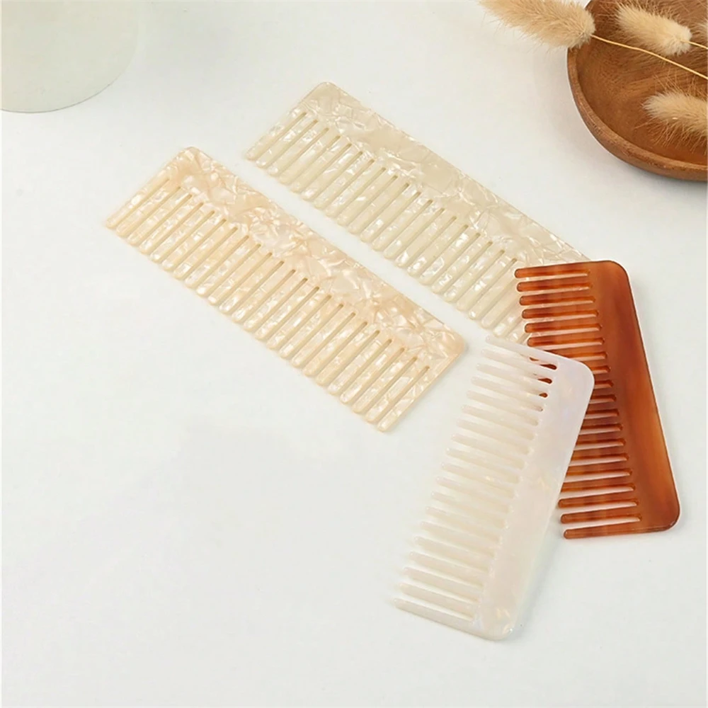 

1PC Acetate Hair Combs Wide Large Tooth Pocket Hair Comb Hairdressing Tools Massage Hairbrush Colorful Hair Styling Tool