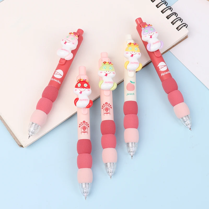 น่ารัก Garland งูเจลปากกาการ์ตูนกดปากกา Kawaii เขียนปากกาเครื่องเขียนอุปกรณ์สํานักงานคริสต์มาสปีใหม่ของขวัญ