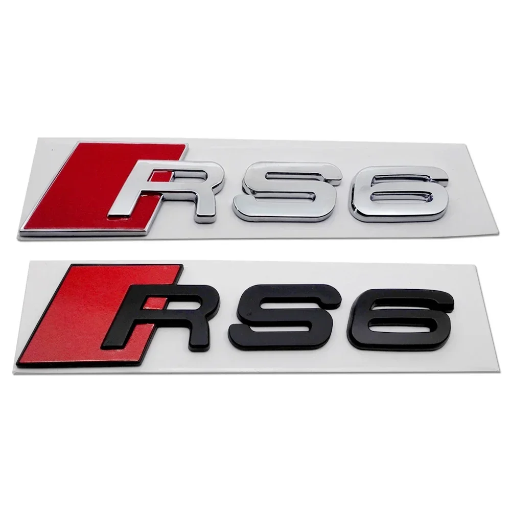 14.5x3.6 cm ABS Plastic Auto Achter Sticker voor Audi Sline RS3 RS4 RS5 RS6 RS7 RS8 Logo Body kofferbak Badge Gemodificeerde Embleem Accessoires