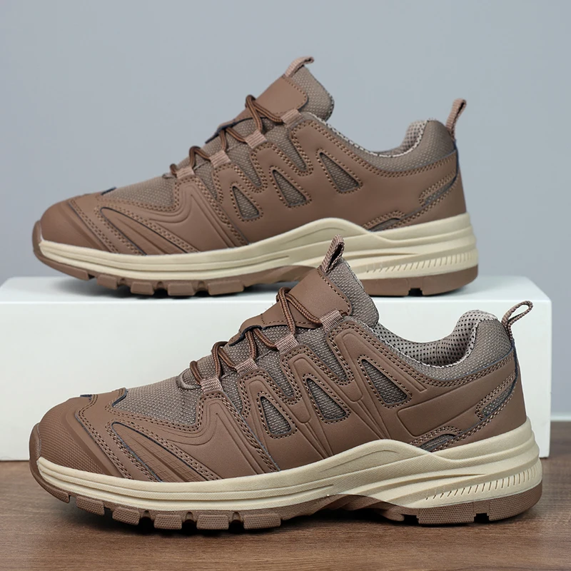

Men's Hiking Shoes 2025 Autumn New Breathable Casual Shoes Non-Slip Shock-Absorbing Wear-Resistant Trekking Shoes Outdoor Sports