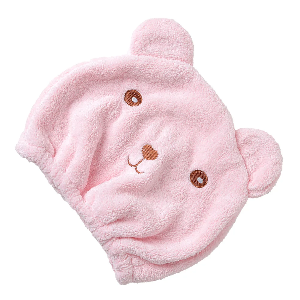

Dry Hair Hat 1 Piece Cute Animal Cartoon Water Absorbing Fast Drying Towel Cap for Home Gym Travel Use Pink Cartoon Dry Hair Hat