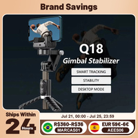 Q18 Gimbal Stabilizer Handheld Mobile Phone Selfie Stick Holder Fill Light Bluetooth for HUAWEI Xiaomi IPhone Follow Shoot Mode