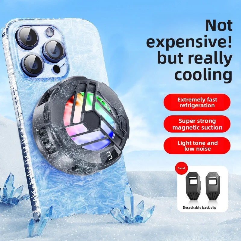 

S36 NEW Magnetic Back-clip 2 in 1 Mobile Phone Semiconductor Cooling Radiator PUBG Game Cooler for IPhone Android Cool Heat Sink