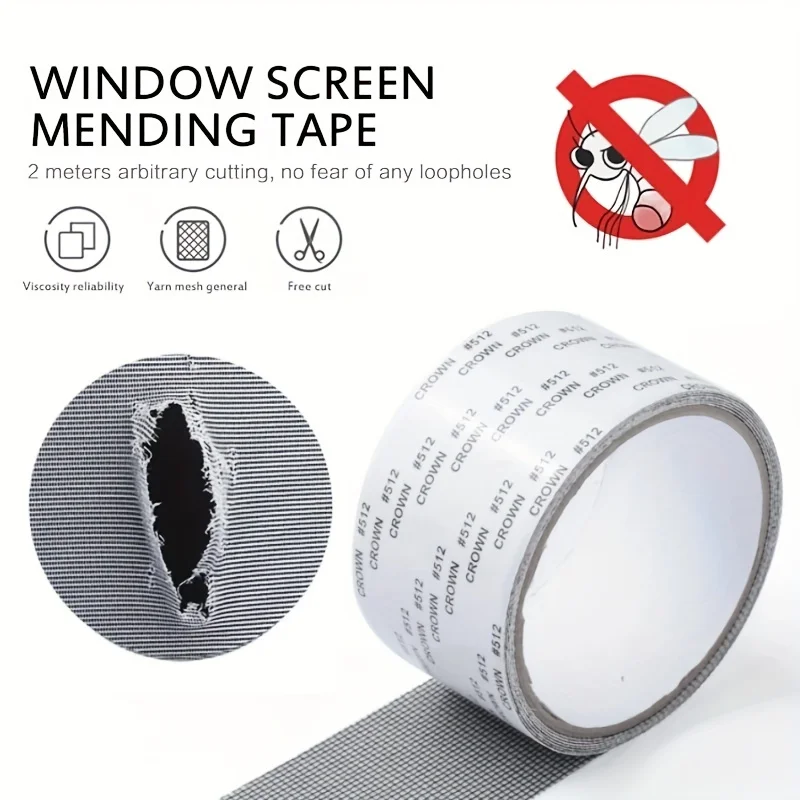 Easy To Apply Waterproof Window Screen Repair Tape Anti Insect Self Adhesive Mesh Patch For Mosquito Prevention