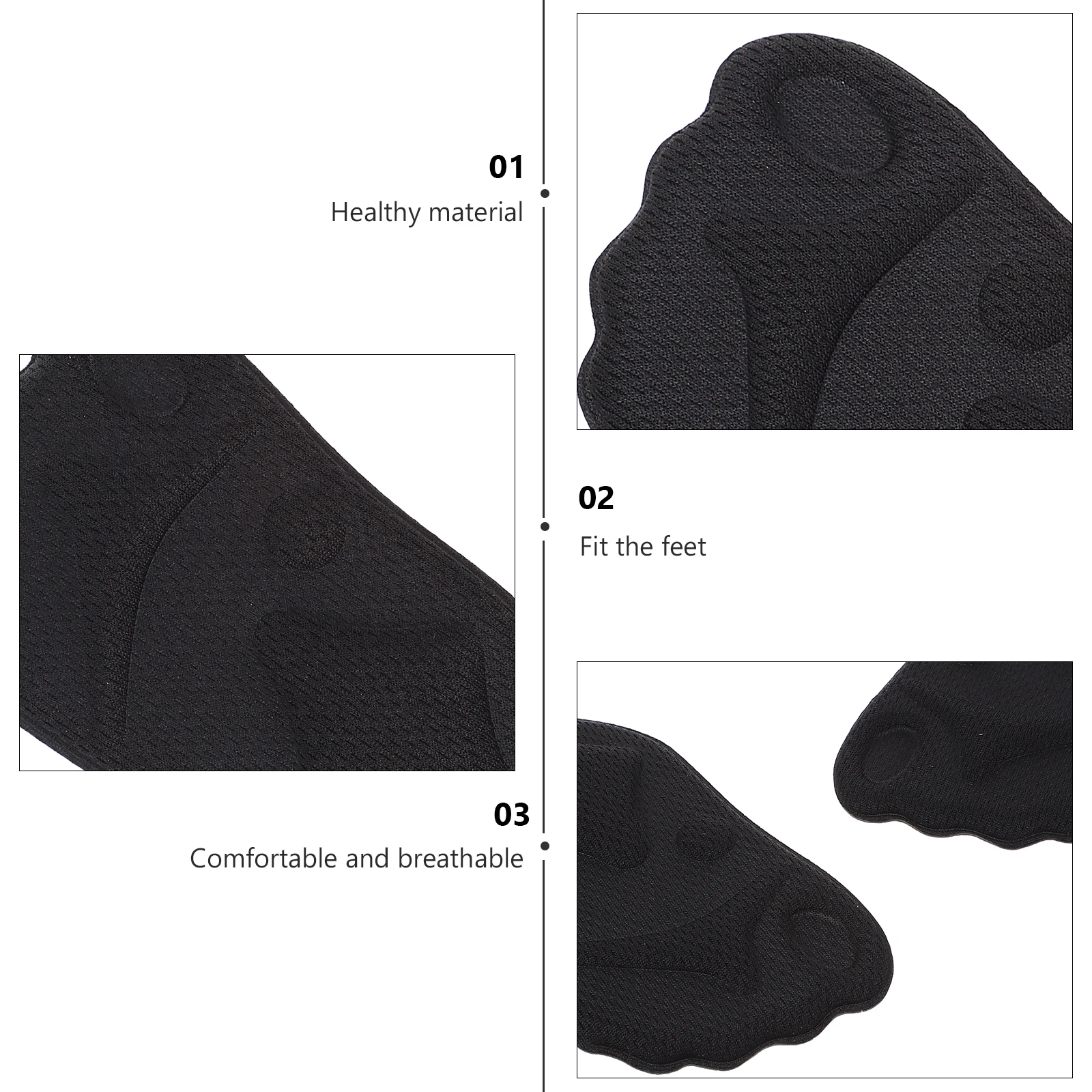 

High Heel Foot Cushion Metatarsal Pad Half Sole Insole Non Slip Mat Felt Pads Soft Bottom Breathable For Shoes Sneakers Casual