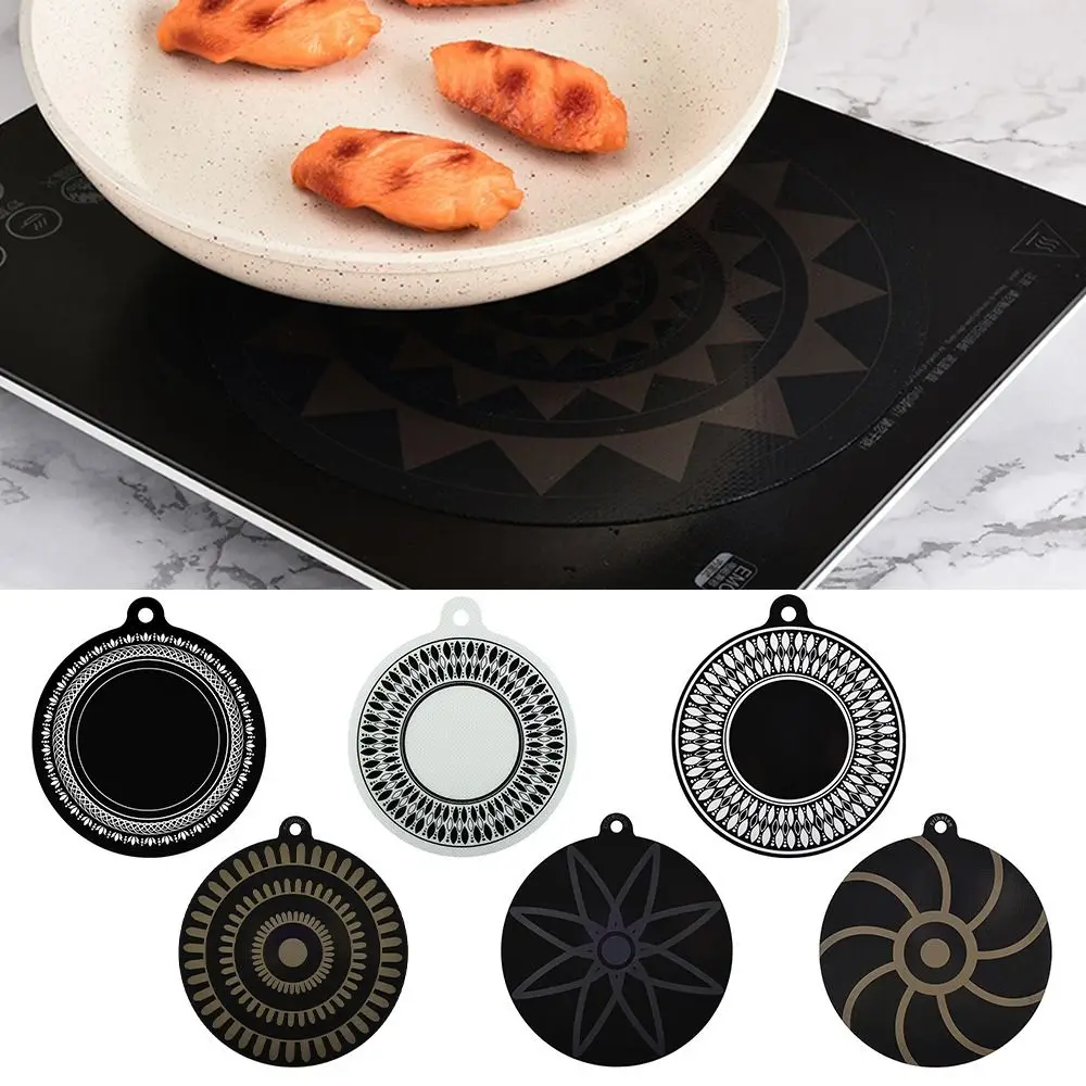 Black Induction Hob Protector Mat High Temperature Resistance Silicone Induction Cooktop Protector Anti Slip Placemat Pot Mat