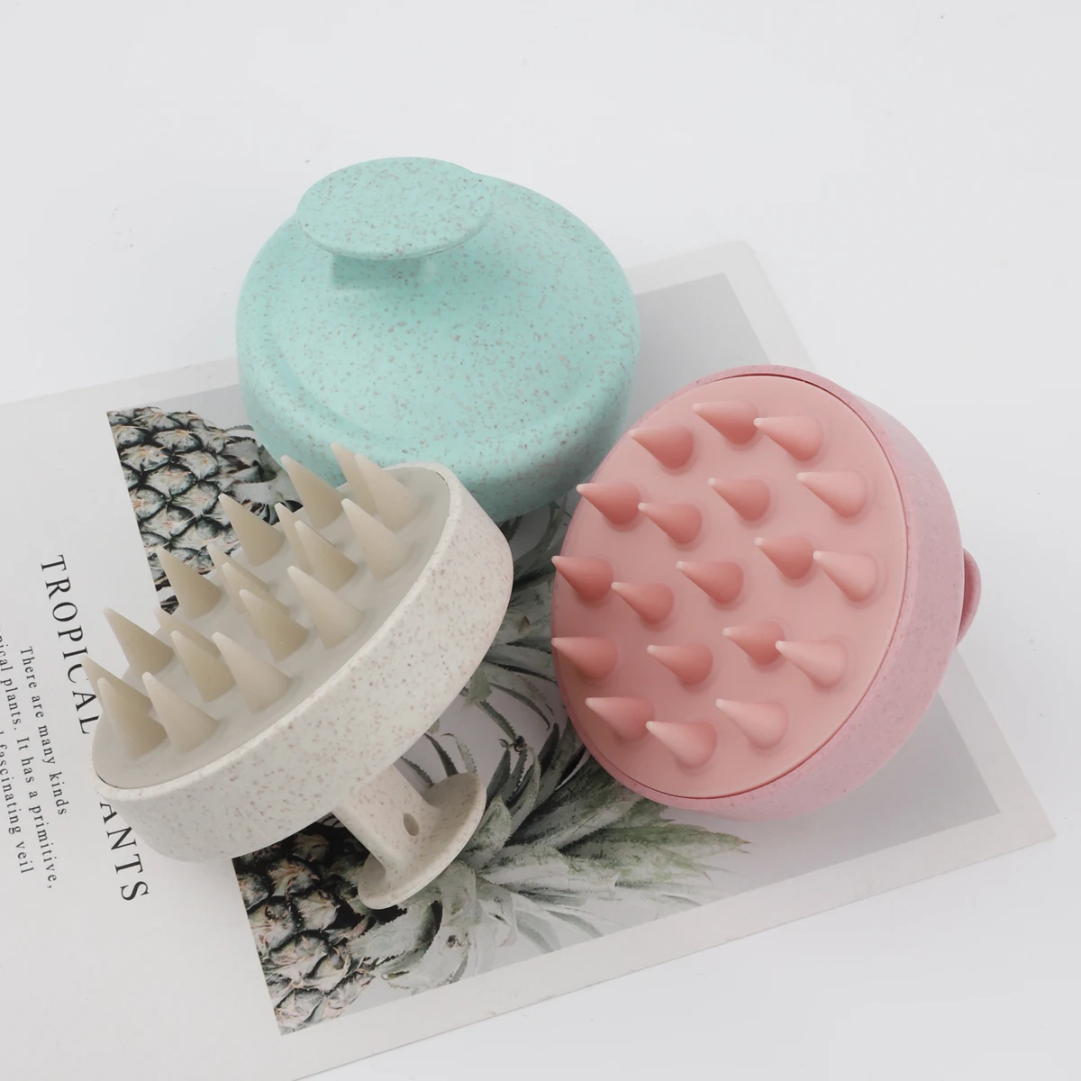1pc ilicone Shampoo Brush Head Scalp Massage Comb Hair Washing Comb Body Massage Brush Bath Shower Brush Salon Hairdressing Tool image 2