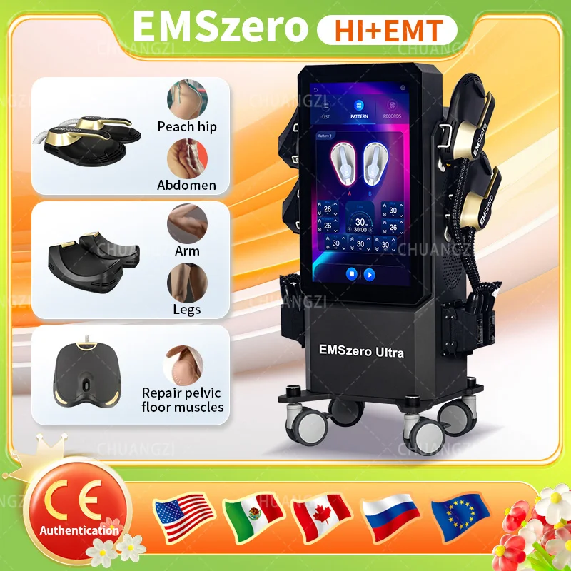 Electromagnetic Body Emszero Muscle Stimulate Fat Removal Body Slimming Build Muscle Machine Simultaneous use of 4 handles EMS