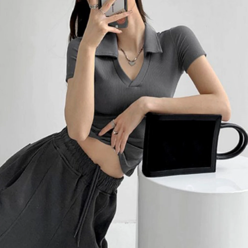 

Футболки базового дизайна, повседневные модные топы, микроэластичный топ, футболка обычной длины, всесезонные женские топы, повседневная одежда