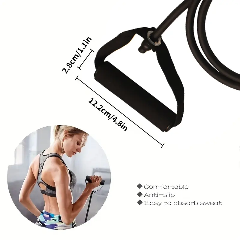 Resistance Bands With Handles, Exercise Bands, Workout Bands With Handles For Men Women, Strength Training Equipment At Home - 3