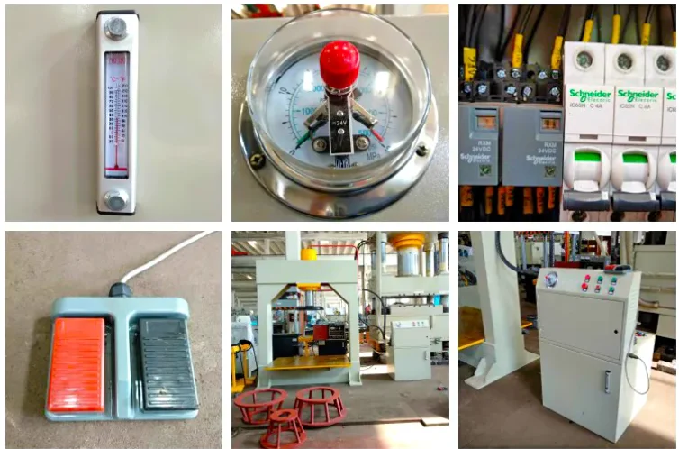 Hot-selling H-frame hydraulic press automatic tire changer solid forklift tire changer 200T motor Merido brand