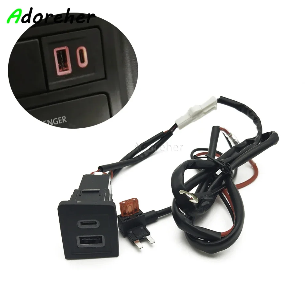 

For VW Multivan 2008 - 2012 Car USB Quick Charger QC3.0 PD Quick Charge Socket Auto Phone Charging Adapter