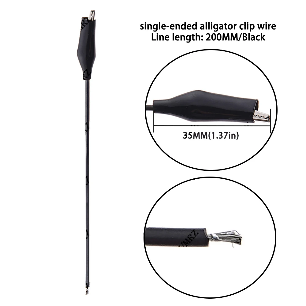 1PCS 4MM Gold Plated Plug Double Headed Crocodile Test Clip Turn Alligator Clip Wire Power Test Wire Hook Color Connecting Wire