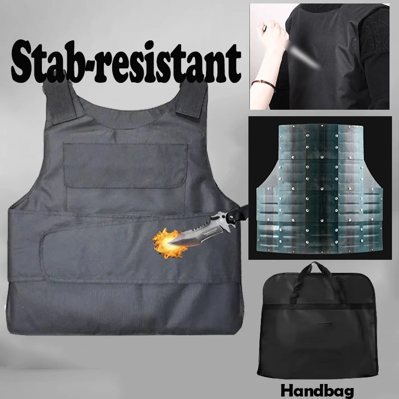 

Жесткий защитный жилет из марганцевой стали, устойчивый к ударам, уличный жилет с защитой от порезов, противопрокольный жилет, броня, тактическая защита, одежда