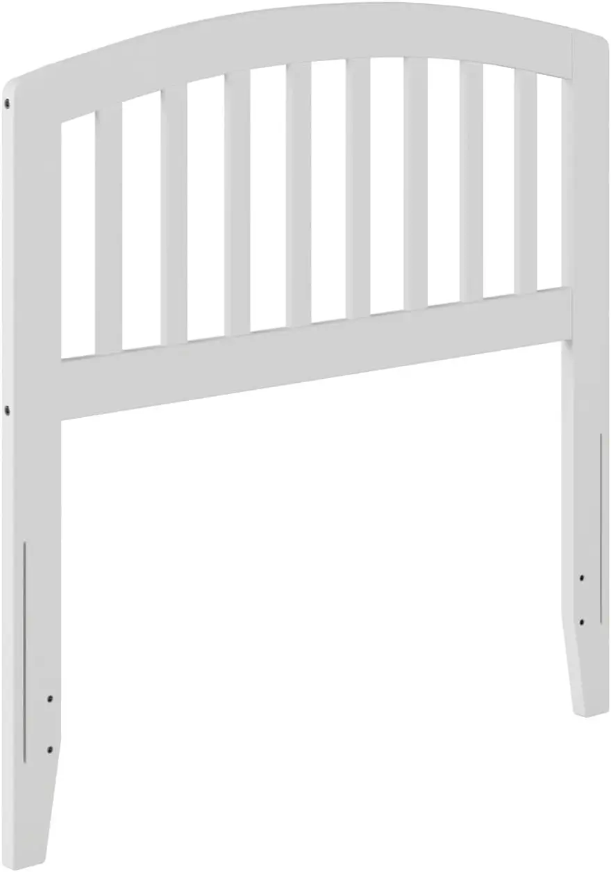 

Slatted Twin Solid Wood Headboard, White - Modern Farmhouse Style, Easy Assembly