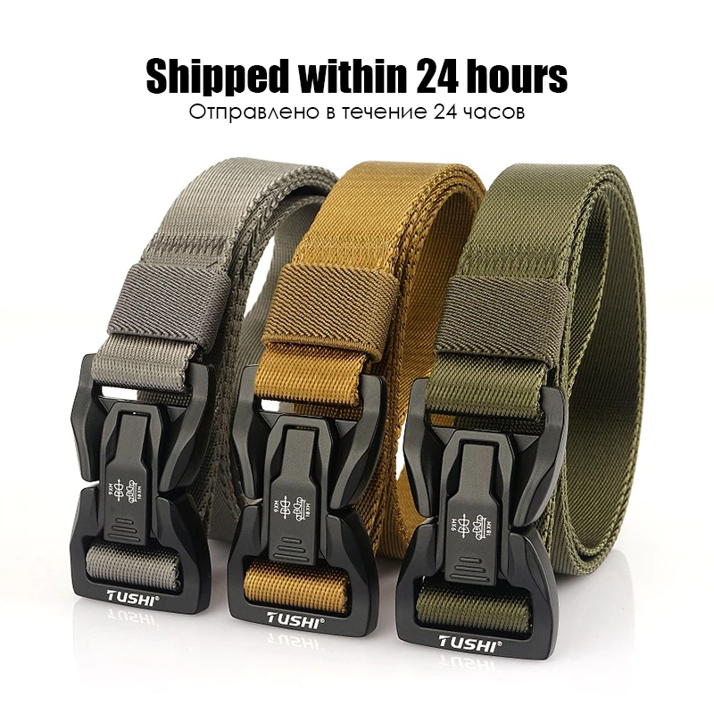 VATLTY New 2.5cm Techwear Hip Hop Nylon Belt Alloy Quick Release Buckle MilitaryTactical Belt Men Women Thin Belt Girdles Male