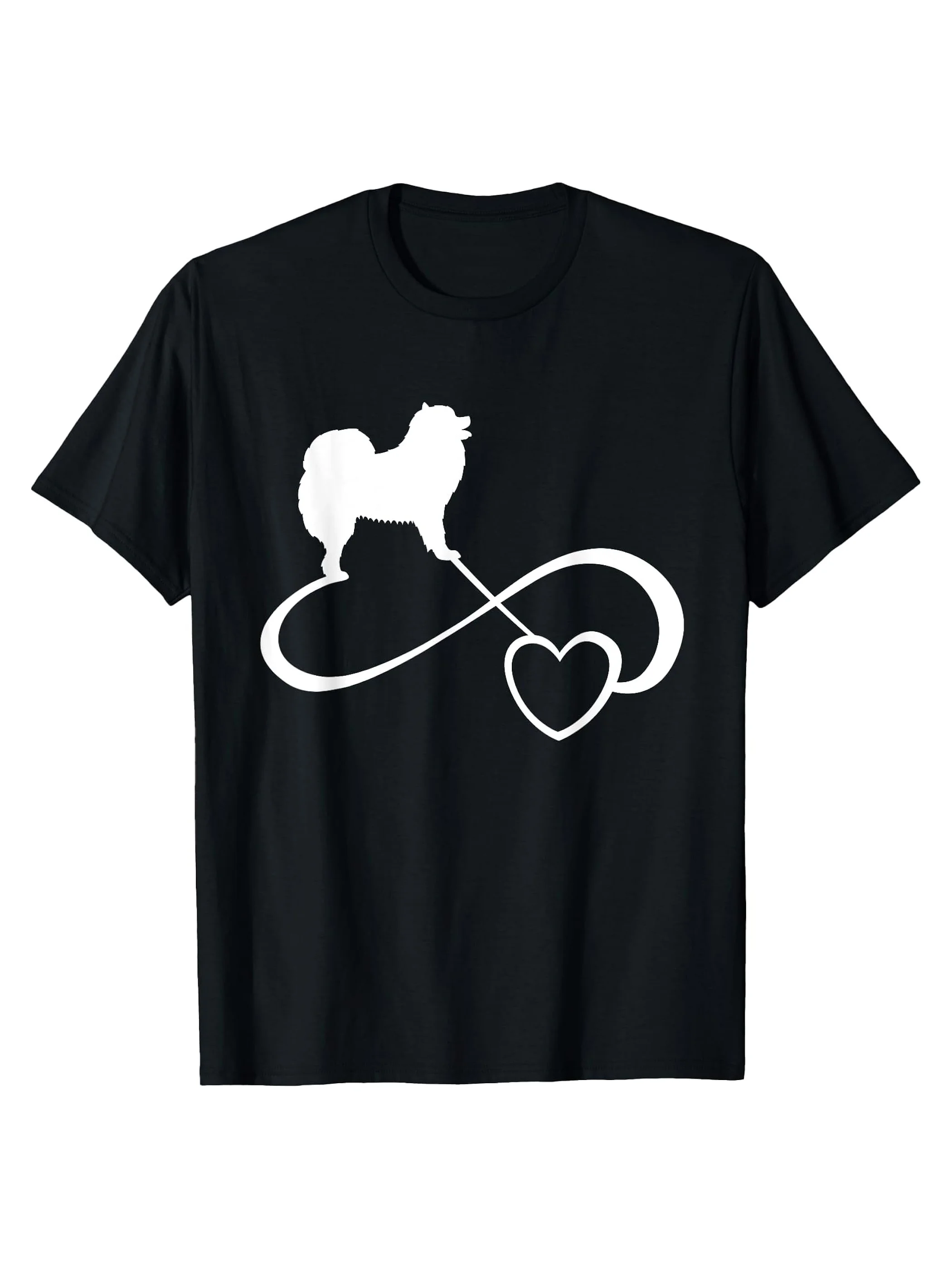 Men's Samoyed Dog Lover T-Shirt - Samoyed  Infinity Heart Graphic Tee with Fluffy Samoyed Breed Design - Soft Anti-Shrink Fabric - Casual -Fit Shirt Suitable for, Travel  Casual Attire - Perfect Gift for Samoyed Owners (Sizes S-2XL)